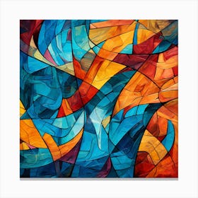 Abstract Stained Glass Background 1 Canvas Print