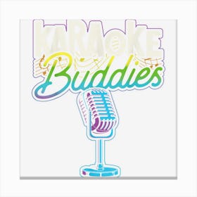 Karaoke Singer Friends Besties 80s Retro Karaoke Buddies Canvas Print