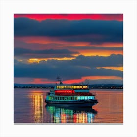 Sunset Cruise Ship 31 Canvas Print