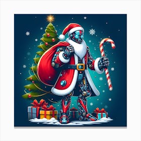 Robot Santa Canvas Print