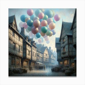 Balloons In The Sky Canvas Print