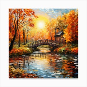 Autumn Bridge 5 Canvas Print