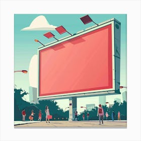 Billboard In The City Canvas Print