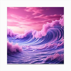 Ocean Waves At Sunset 1 Canvas Print