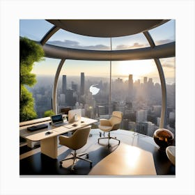 Futuristic Office 14 Canvas Print