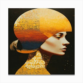 Woman In A Yellow Hat Canvas Print