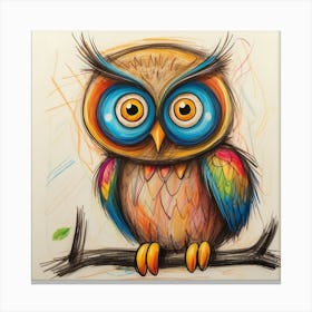 Colorful Owl 6 Canvas Print