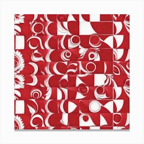 Red And White Canvas Print