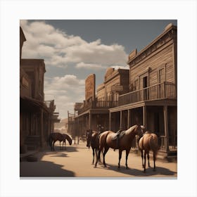 Old West Town 40 Canvas Print