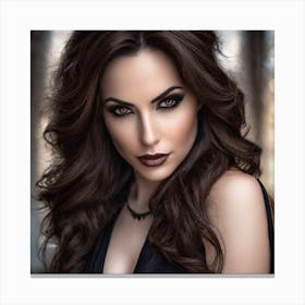 Brunette Smoulder Canvas Print