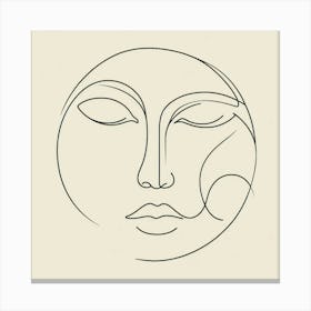 Face Of The Moon Canvas Print