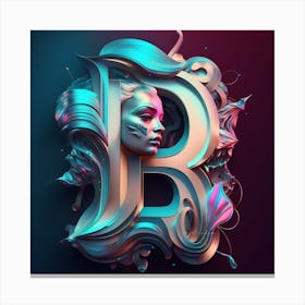 Letter B 6 Canvas Print