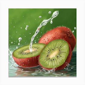 splash kiwi Canvas Print