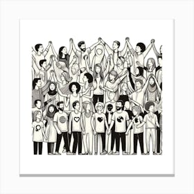 Crowd Of People Canvas Print