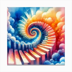 Spiral Stairway Canvas Print