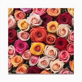 Colorful Roses Background 2 Canvas Print