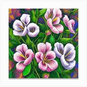 Alstroemeria Flowers 35 Canvas Print