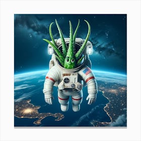 Astronaut Aloe Canvas Print