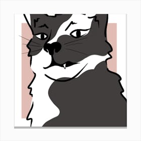 Tuxedo cat Canvas Print