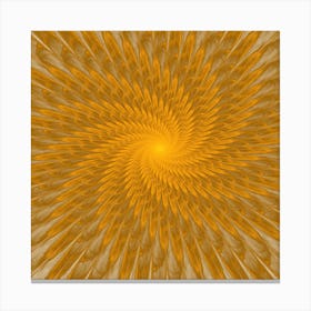Fractal Abstract Background Pattern Gold Golden Yellow Canvas Print