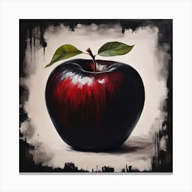 Black Apple Canvas Print