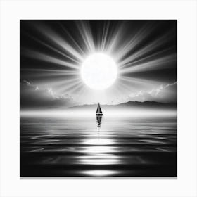 Sailboat In The Sun Canvas Print