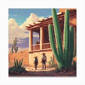 Cactus House Canvas Print