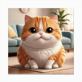 Fat Cat 3 1 Canvas Print