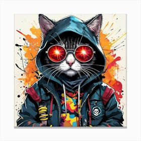 Cat With Sunglasses Canvas Print