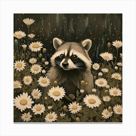 Raccons Fairycore Painting 3 Canvas Print