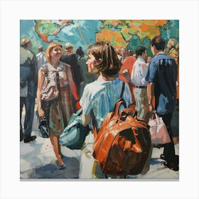 'People In The City' Canvas Print