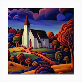 Church In The Woods Canvas Print