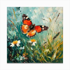 Butterfly In The Meadow Canvas Print