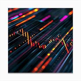 Abstract Stock Chart Canvas Print