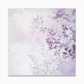 Purple Leaves On A White Background Canvas Print