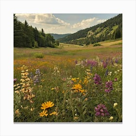 Wildflowers In The Mountains Canvas Print