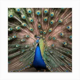 Peacock paintings art print 2 Canvas Print