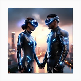 Futuristic Couple 62 Canvas Print