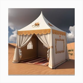 Tent In The Desert Canvas Print