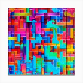 Abstract Squares Canvas Print