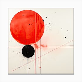 Abstract Painting Red Bubble Canvas Print