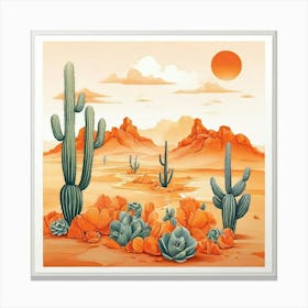 Desert Landscape Print art print 1 Canvas Print