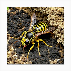 Wasp photo 10 Canvas Print