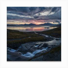 Sunset In Iceland 1 Canvas Print