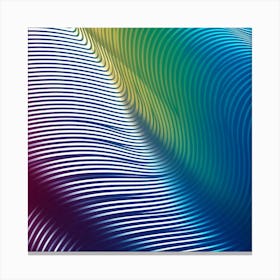 Abstract Rainbow Wavy Background Canvas Print