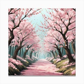 Pathway of Cherry Blossoms  Canvas Print