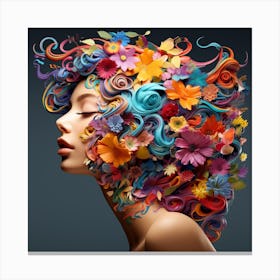 Colorful Hair Canvas Print