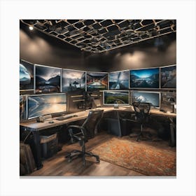 Computer Room Canvas Print