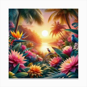 Tropical Sunset Canvas Print