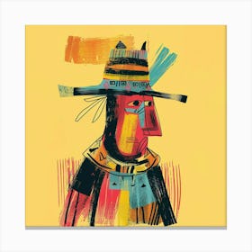 Peruvian Inca Man In A Hat Canvas Print